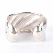 Mexican Modernist Chunky Sterling Silver Cuff Bracelet