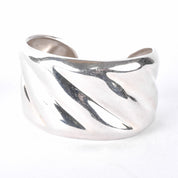 Mexican Modernist Chunky Sterling Silver Cuff Bracelet