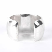 Sterling Silver Polished Domed Chunky Cuff Bracelet