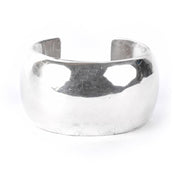 Sterling Silver Polished Domed Chunky Cuff Bracelet