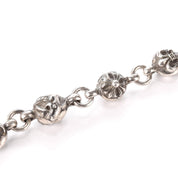 1996 Chrome Hearts Three-Fold Cross Button Wallet with 24" Silver Cross-ball Wallet Chain