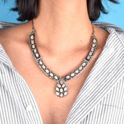 Navajo Sterling Silver and Pink Mother of Pearl Necklace