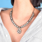 Navajo Sterling Silver and Pink Mother of Pearl Necklace