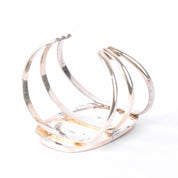 Vintage Massive Green Onyx Sterling Silver Cuff Bracelet, 6in