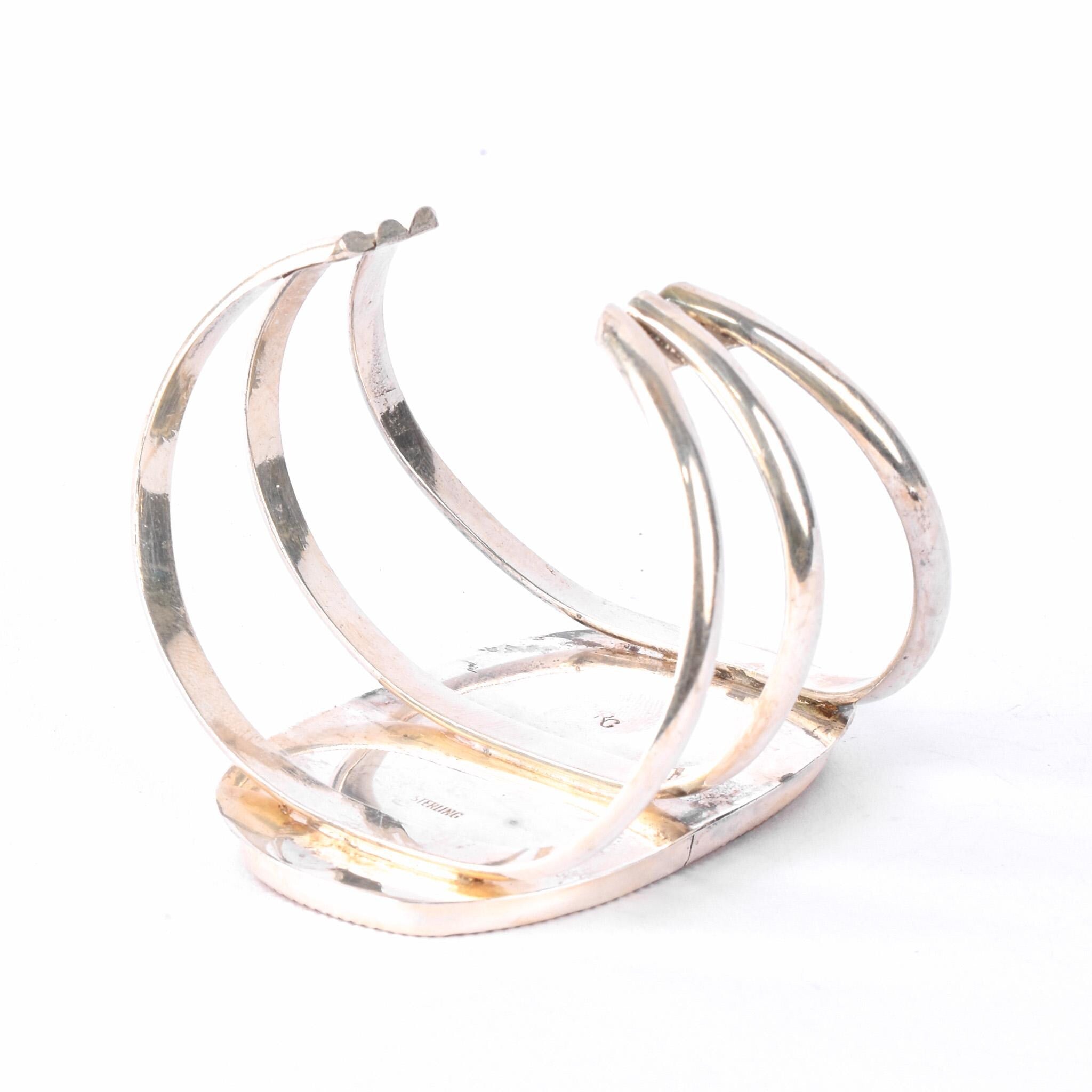 Vintage Massive Green Onyx Sterling Silver Cuff Bracelet, 6in