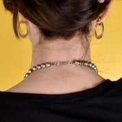 Sterling Silver Turquoise Chip Inlay Peyote Bird Squash Blossom