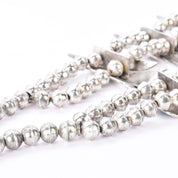 Sterling Silver Turquoise Chip Inlay Peyote Bird Squash Blossom