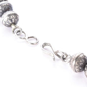Sterling Silver and Turquoise Horseshoe Squash Blossom Necklace