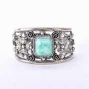 1930s 800 Silver Peruzzi Renaissance Revival Cuff Bracelet