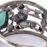 1930s 800 Silver Peruzzi Renaissance Revival Cuff Bracelet