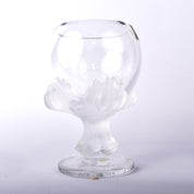 Lalique "Bagheera" Frosted Crystal Glass Vase