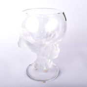 Lalique "Bagheera" Frosted Crystal Glass Vase