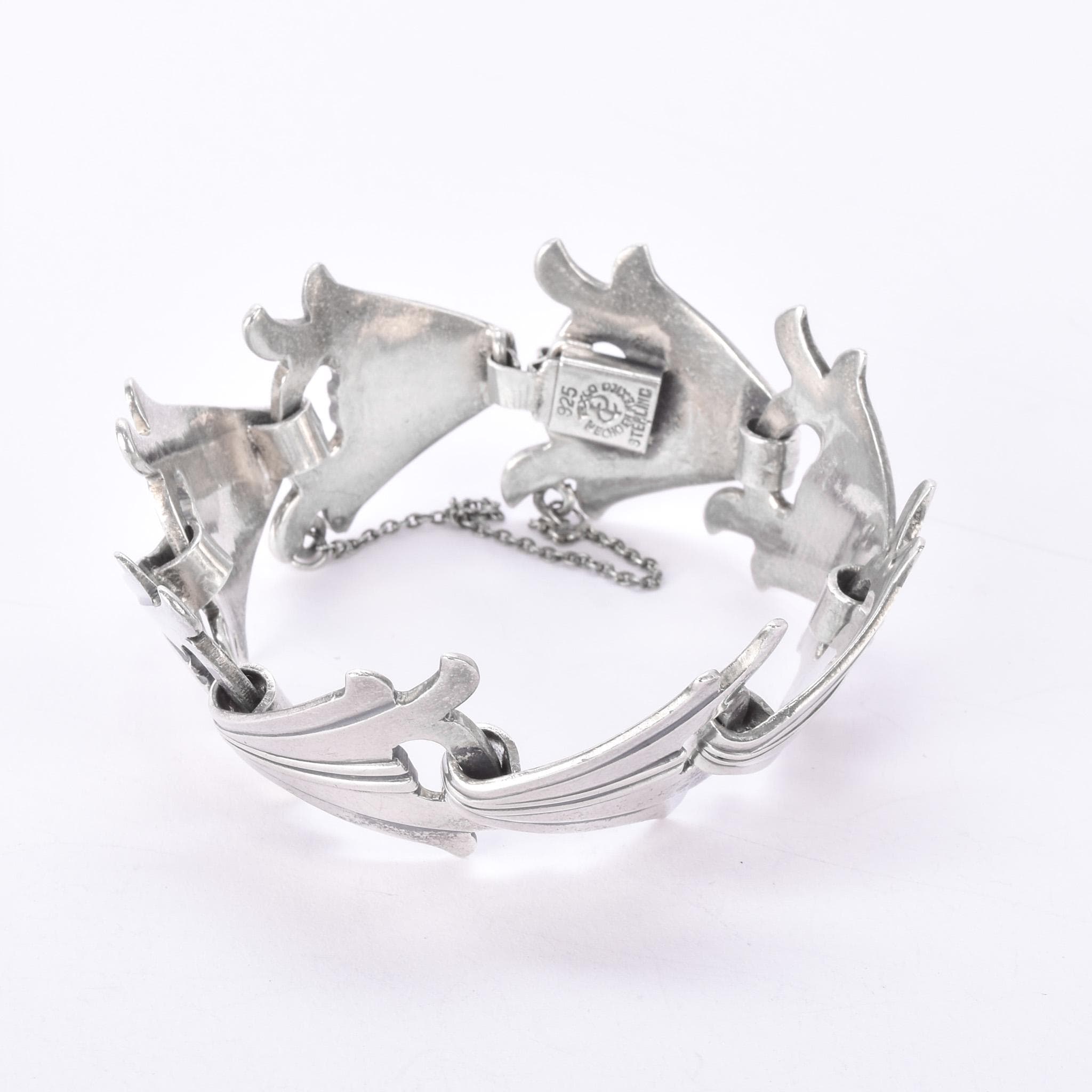 Taxco Pedro Castillo Modernist Sterling Silver Link Bracelet