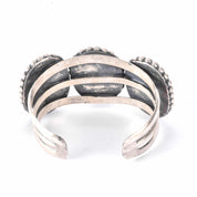 Heavyweight Sterling Silver and Turquoise Cuff Bracelet