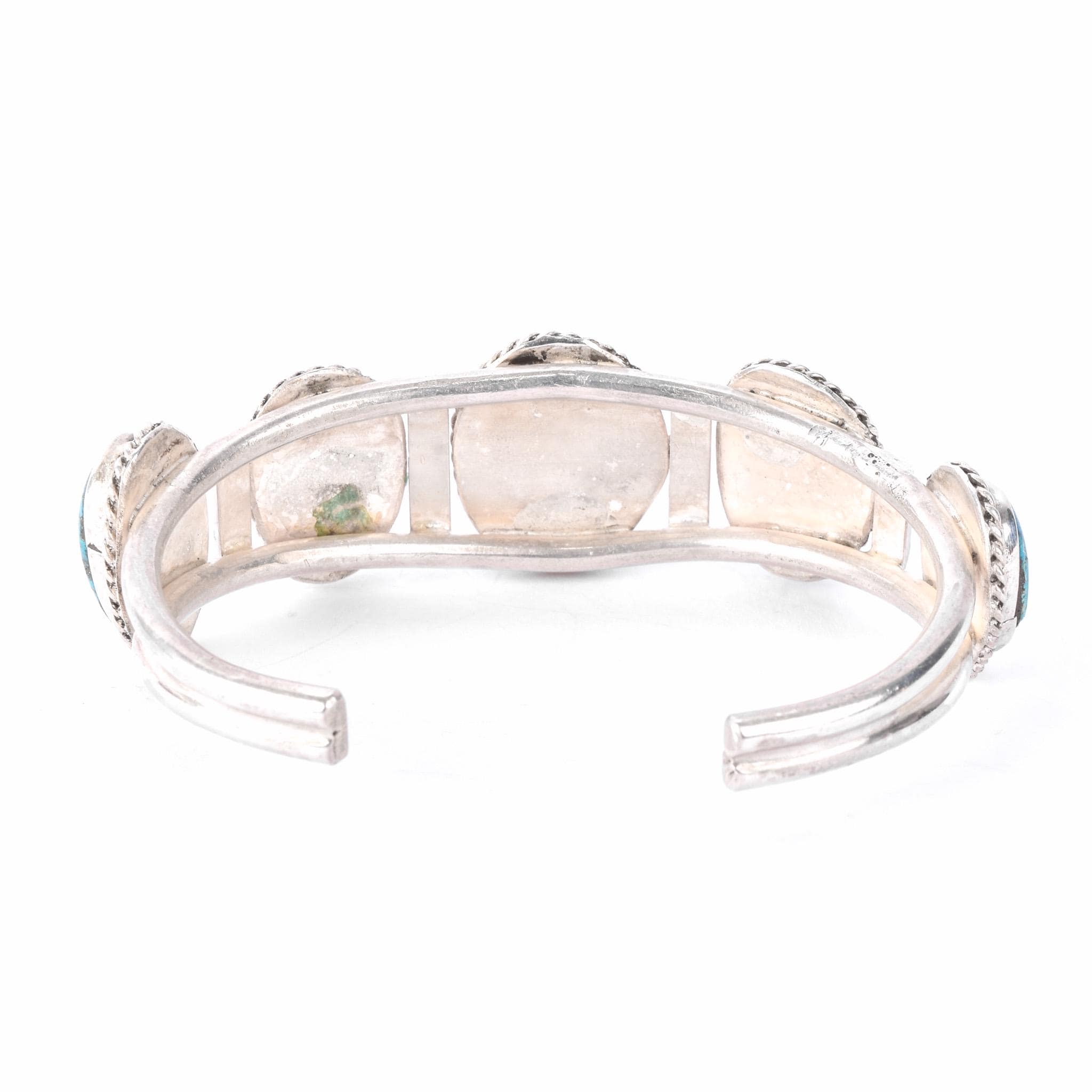 Navajo Sterling Silver and Morenci Turquoise Cuff Bracelet
