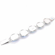 Signed Ben Piaso Jr Navajo Sterling Silver & Turquoise Link Bracelet