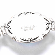 Signed Ben Piaso Jr Navajo Sterling Silver & Turquoise Link Bracelet