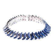 1950s Grete Prytz Kittelsen Norwegian Sterling Silver and Enamel Link Necklace