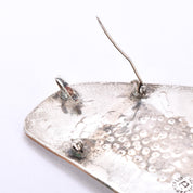 Taxco Sterling Silver, Brass, and Tigers Eye Abstract Brooch/Pendant