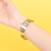 Danish Modernist Sterling Silver Geometric Link Bracelet