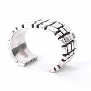 Geometric Modernist Chunky Sterling Silver Cuff Bracelet