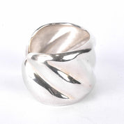 Mexican Modernist Chunky Sterling Silver Cuff Bracelet