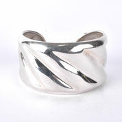 Mexican Modernist Chunky Sterling Silver Cuff Bracelet
