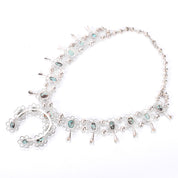 Lightweight Sterling Silver and Turquoise Squash Blossom