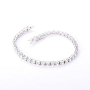 14K White Gold and Forty-Two Natural Cubic Zirconia Tennis Bracelet