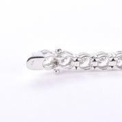 14K White Gold and Forty-Two Natural Cubic Zirconia Tennis Bracelet