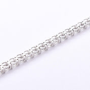 14K White Gold and Forty-Two Natural Cubic Zirconia Tennis Bracelet