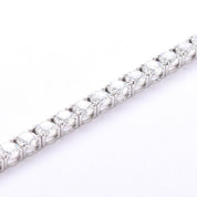 14K White Gold and Forty-Two Natural Cubic Zirconia Tennis Bracelet