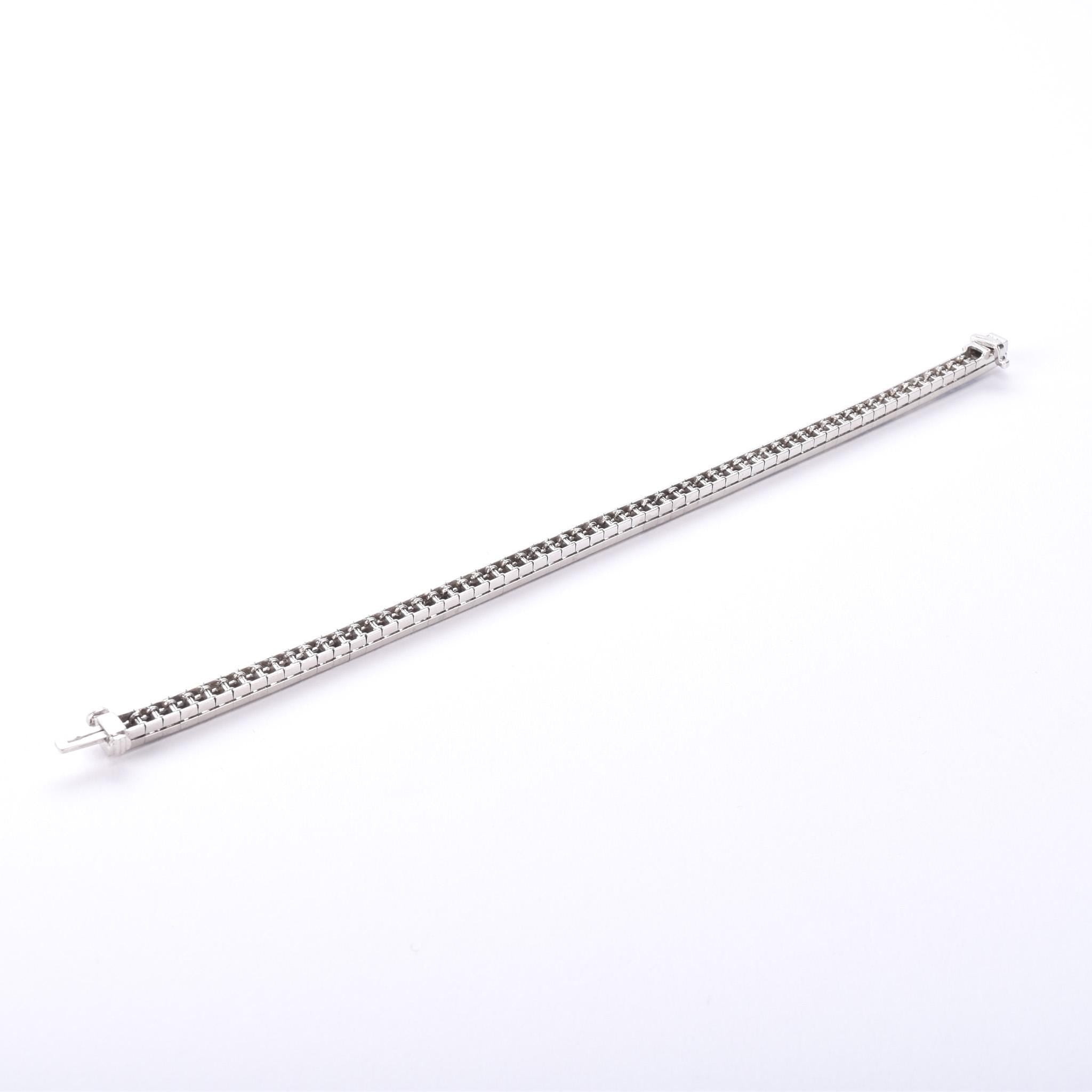 Vintage Tiffany & Co. Platinum Natural Diamond and Sapphire Tennis Bracelet