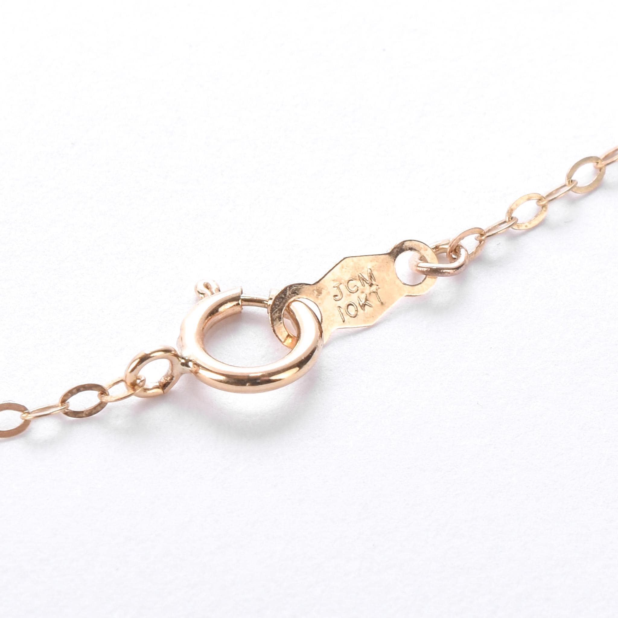 10K Gold Enamel Lady Bug Chain Necklace