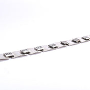 Danish Modernist Sterling Silver Geometric Link Bracelet