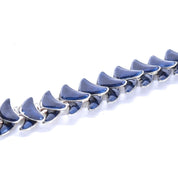 1950s Grete Prytz Kittelsen Norwegian Sterling Silver and Enamel Link Necklace