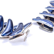 1950s Grete Prytz Kittelsen Norwegian Sterling Silver and Enamel Link Necklace