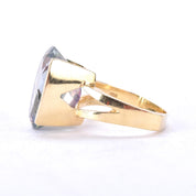 14K Gold Massive Mystic Topaz Cocktail Ring