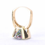 14K Gold Massive Mystic Topaz Cocktail Ring