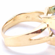 14K Gold Massive Mystic Topaz Cocktail Ring