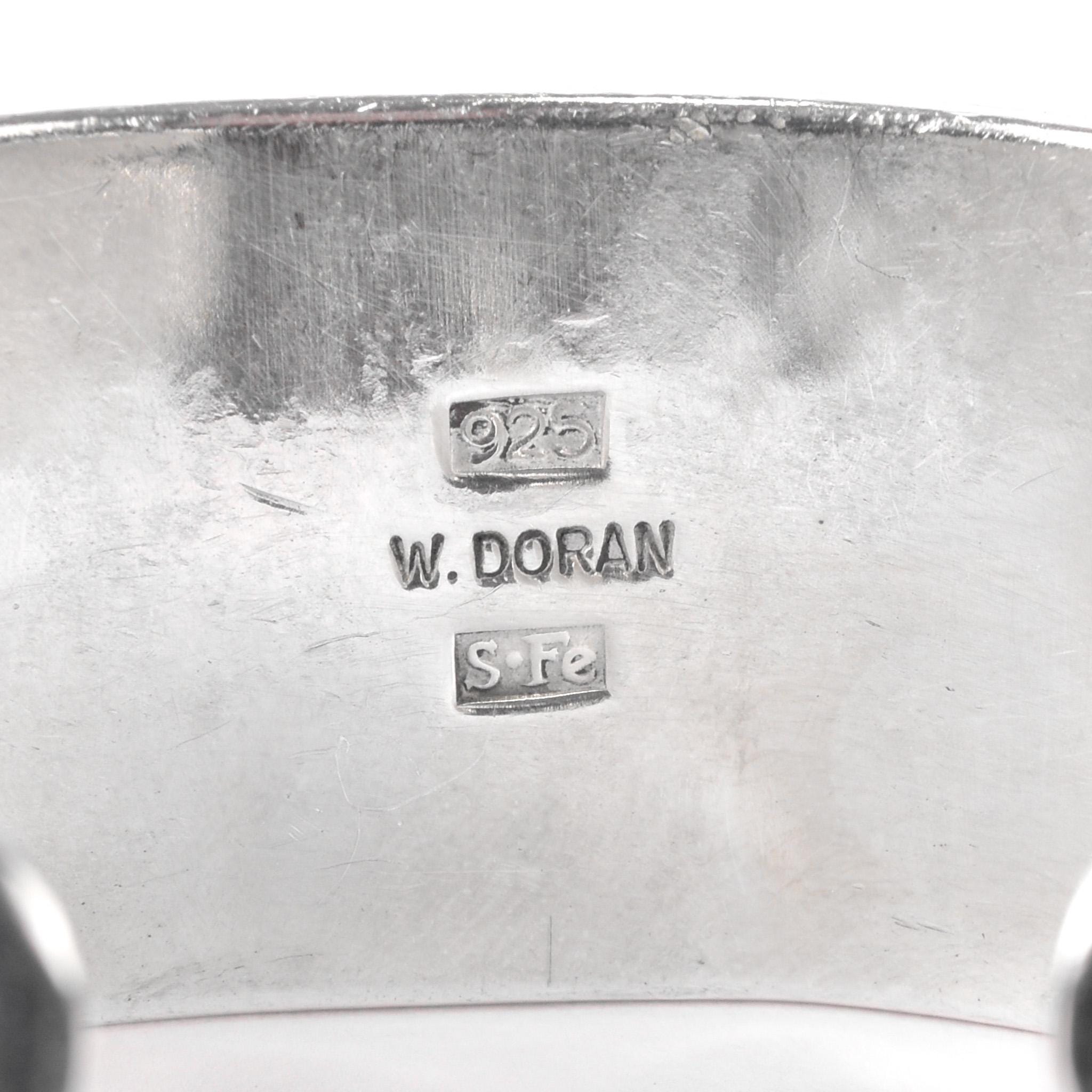Signed Walt Doran Sterling Silver Petroglyph Storytelling Cuff Bracelet