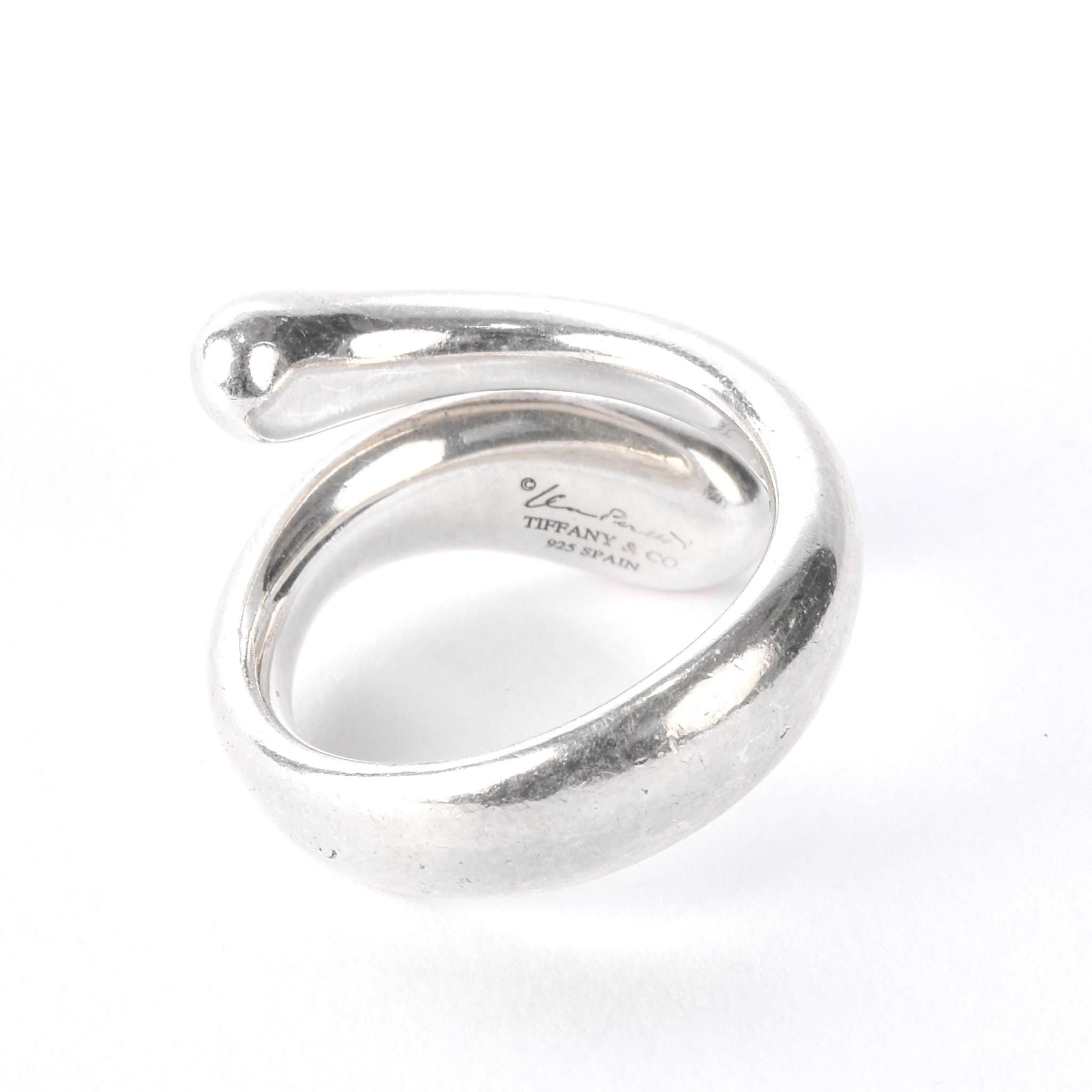 Vintage Tiffany & Co. Elsa Peretti Teardrop Sterling Silver Ring