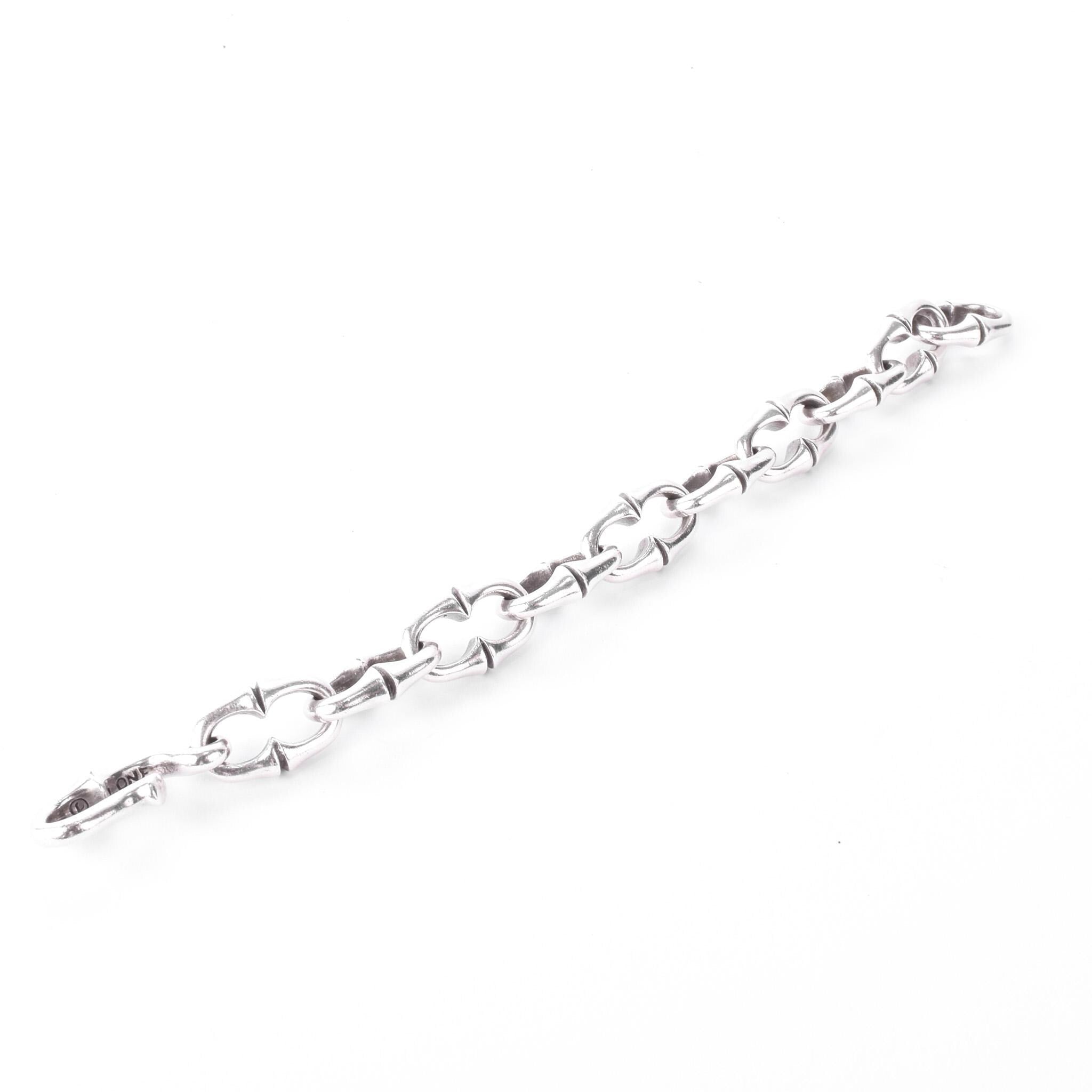 Vintage Lone Ones Leonard Kamhout Sterling Silver Link Bracelet