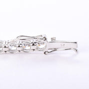 14K White Gold and Forty-Two Natural Cubic Zirconia Tennis Bracelet