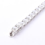 14K White Gold and Forty-Two Natural Cubic Zirconia Tennis Bracelet