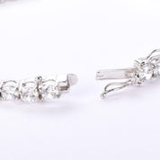 14K White Gold and Forty-Two Natural Cubic Zirconia Tennis Bracelet
