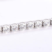 14K White Gold and Forty-Two Natural Cubic Zirconia Tennis Bracelet