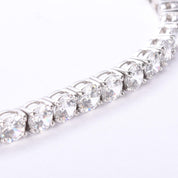 14K White Gold and Forty-Two Natural Cubic Zirconia Tennis Bracelet