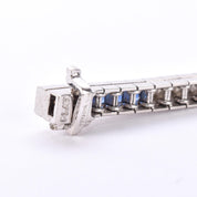 Vintage Tiffany & Co. Platinum Natural Diamond and Sapphire Tennis Bracelet