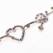 Thomas Mann Signed Techno Romantic Mixed Metal Heart Necklace